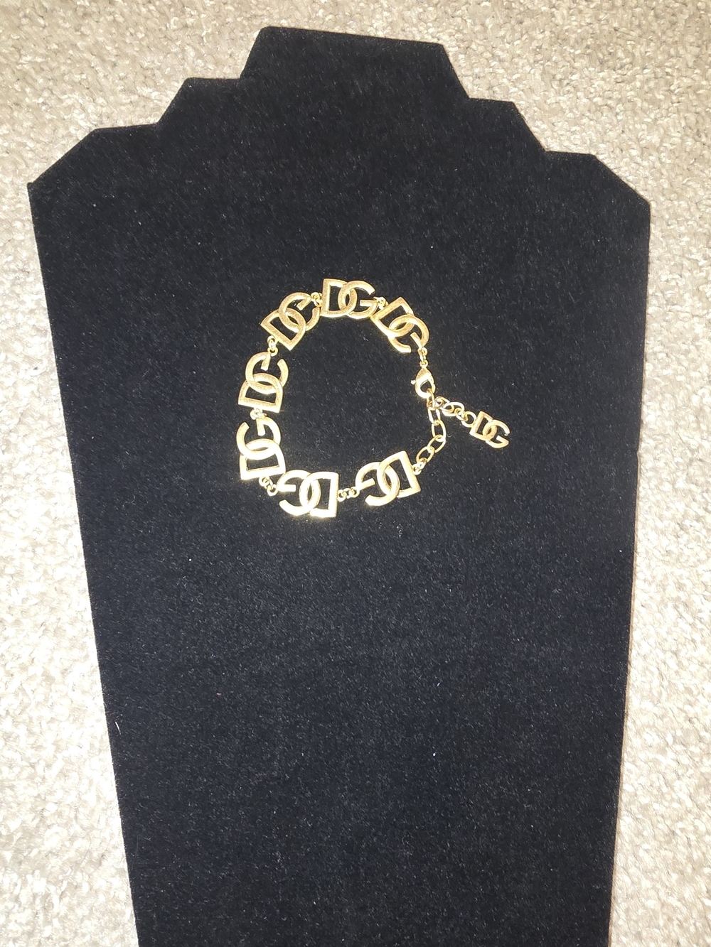 18kgp Dg Gold Link Logo Bracelet - Picture 2 of 5
